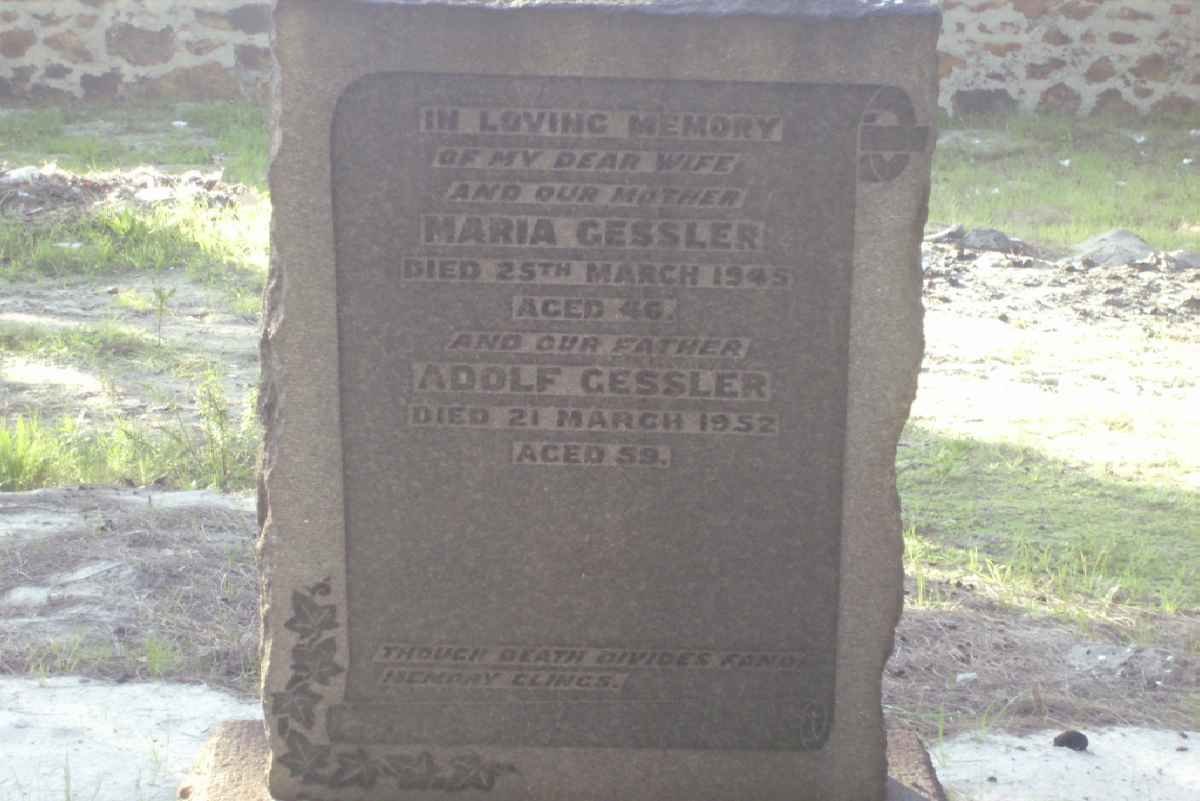 GESSLER Adolf -1952 &amp; Maria -1945