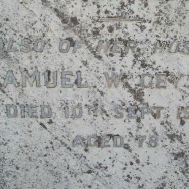 GEYSLER Samuel W. -1922 
