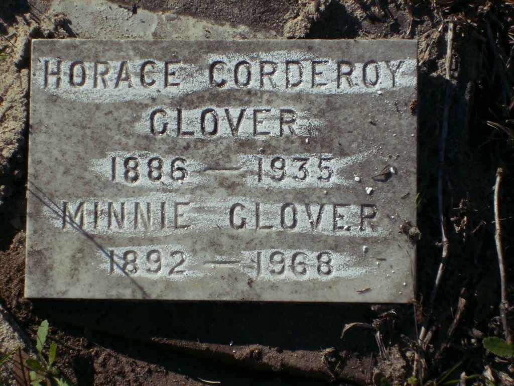 GLOVER Horace Corderoy  1886-1935 &amp; Minnie 1892-1968