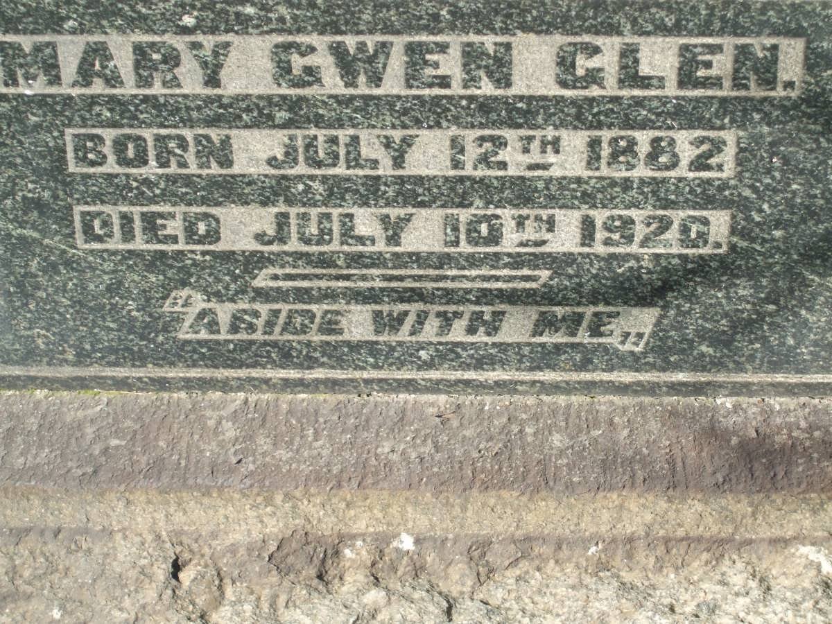 GLEN Mary Gwen 1882-1920