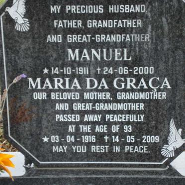 GONCALVES Manuel 1911-2000 &amp; Maria Da Graca 1916-2009