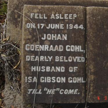 GOHL Johan Coenraad -1944