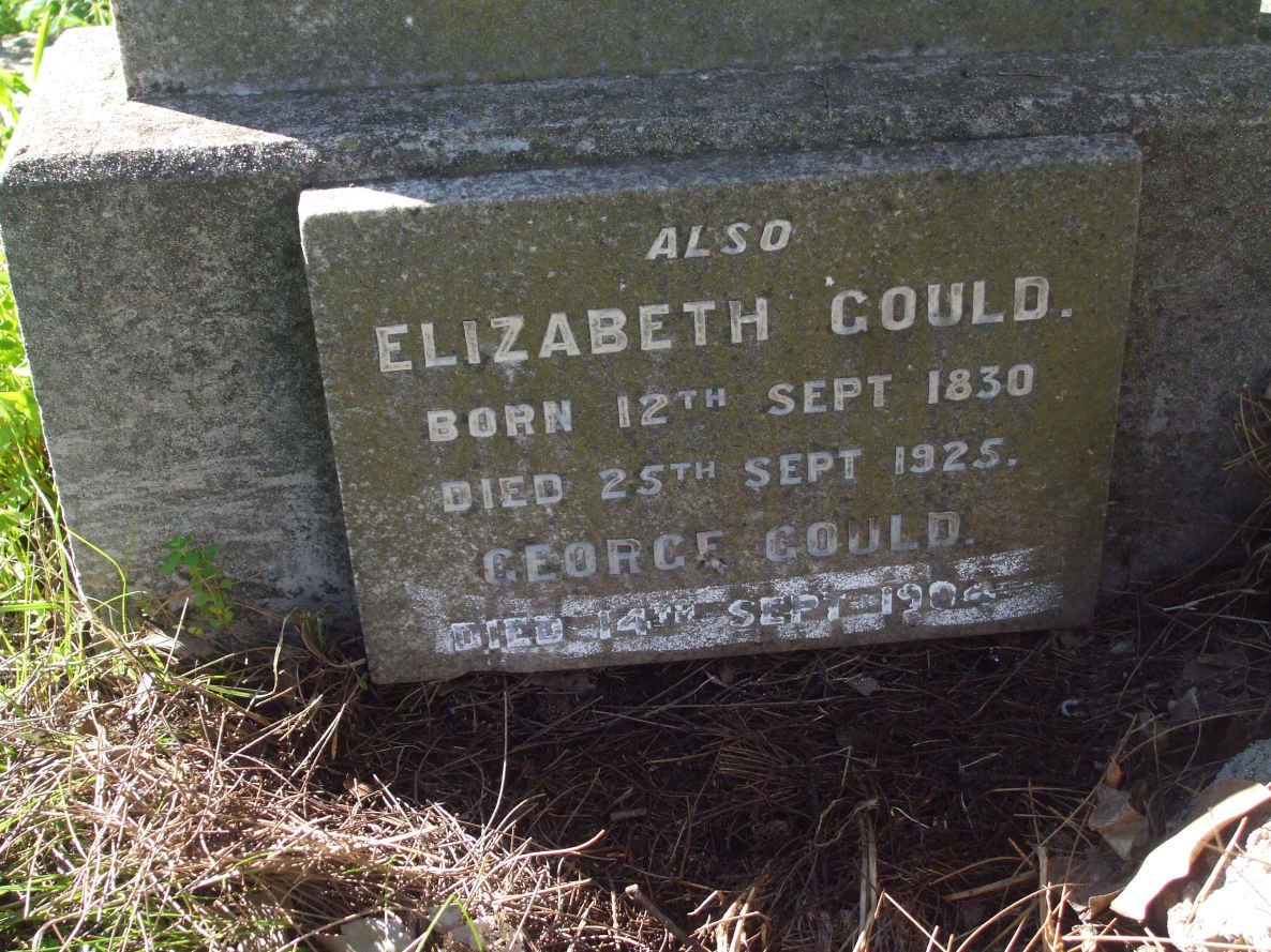 GOULD George 190? :: GOULD Elizabeth -1929