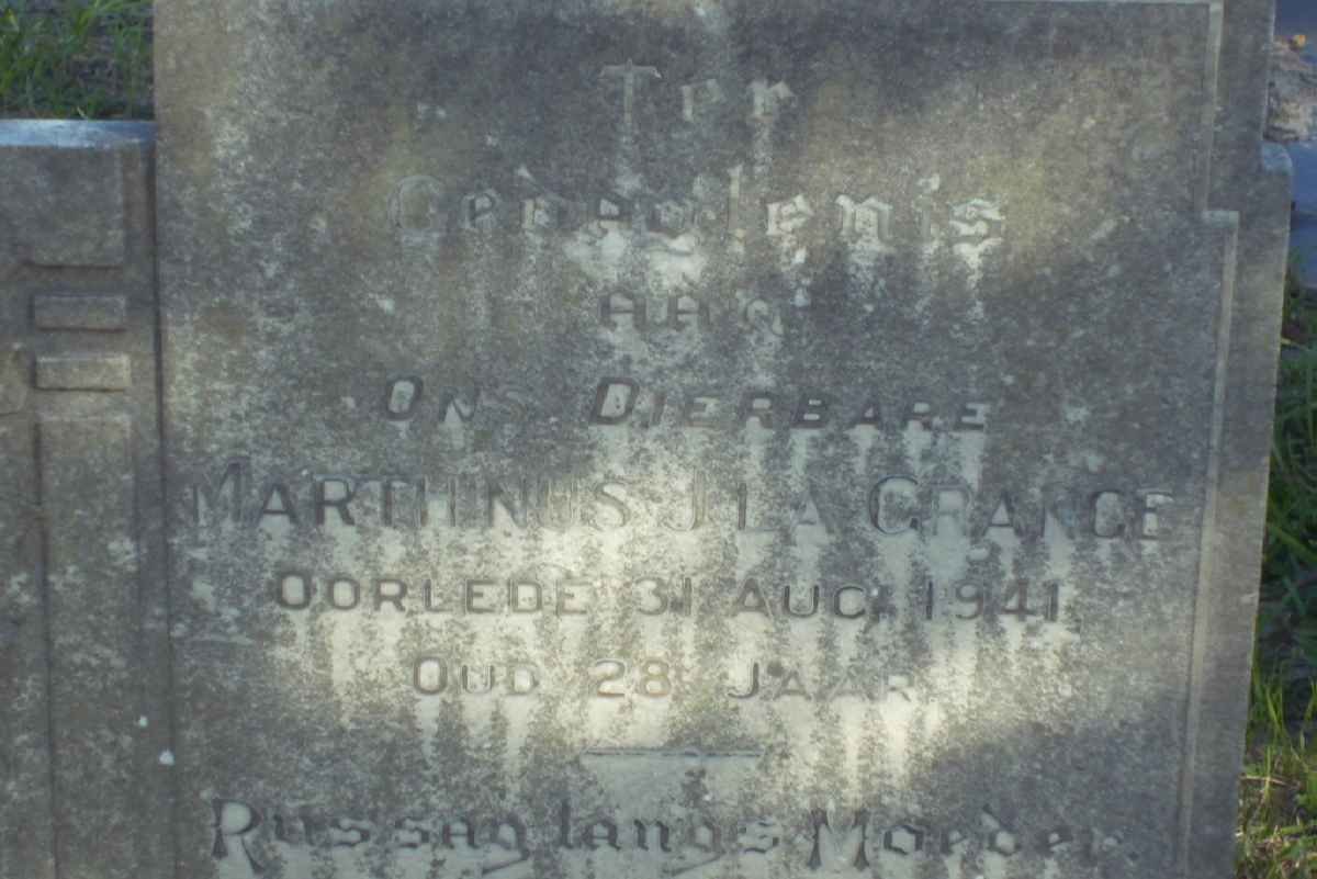GRANGE Marthinus, la -1941