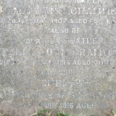 GRAMMER Felix John -1916 &amp; Emma Ann -1907 :: GRAMMER Chrissie -1916
