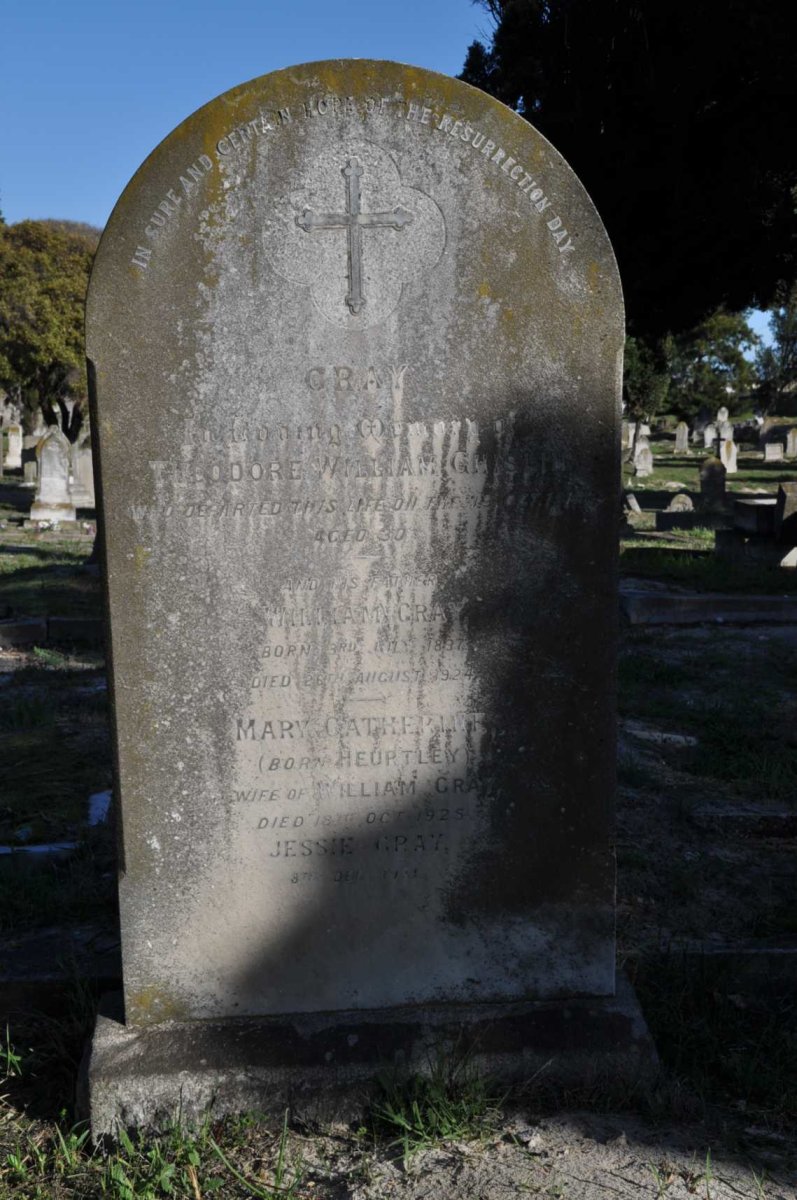 GRAY Theodore William Chisl?? &amp; Mary Catherine HEUPTLEY -1925 :: GRAY Jessie :: GRAY William 1897-1924