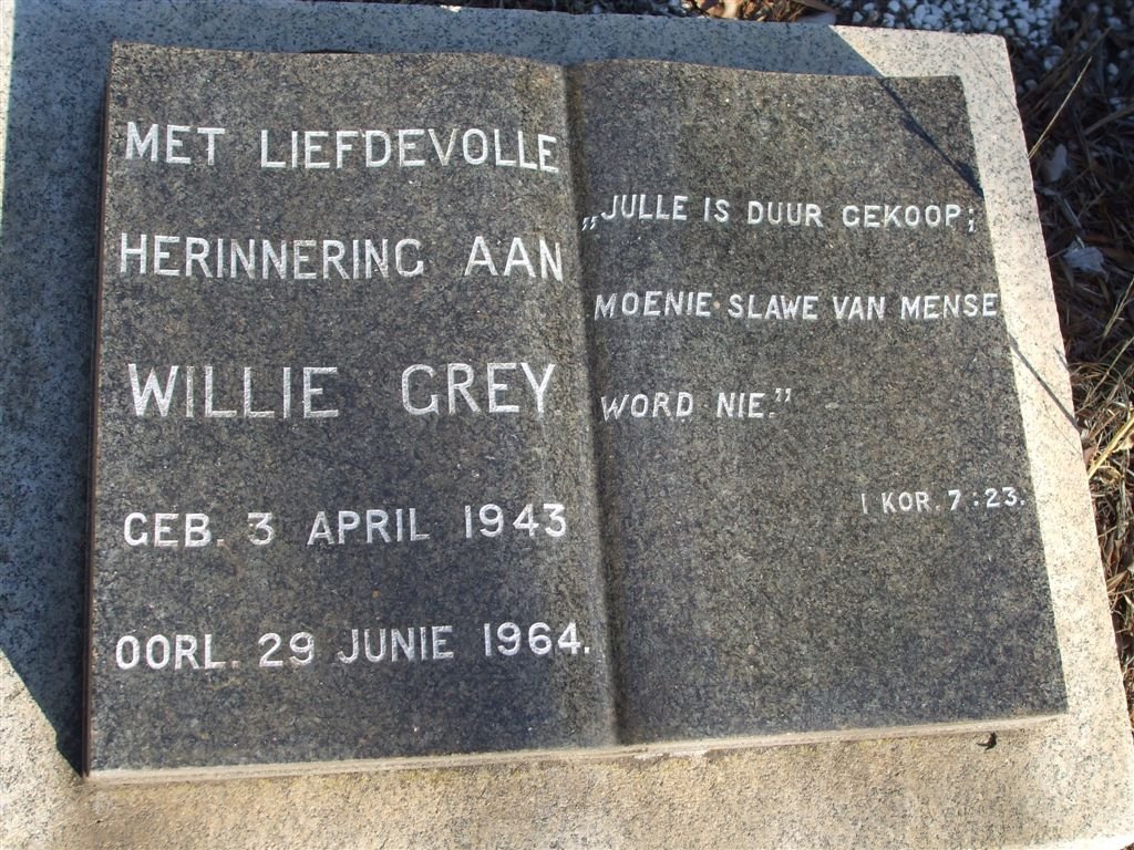 GREY Willie 1943-1964