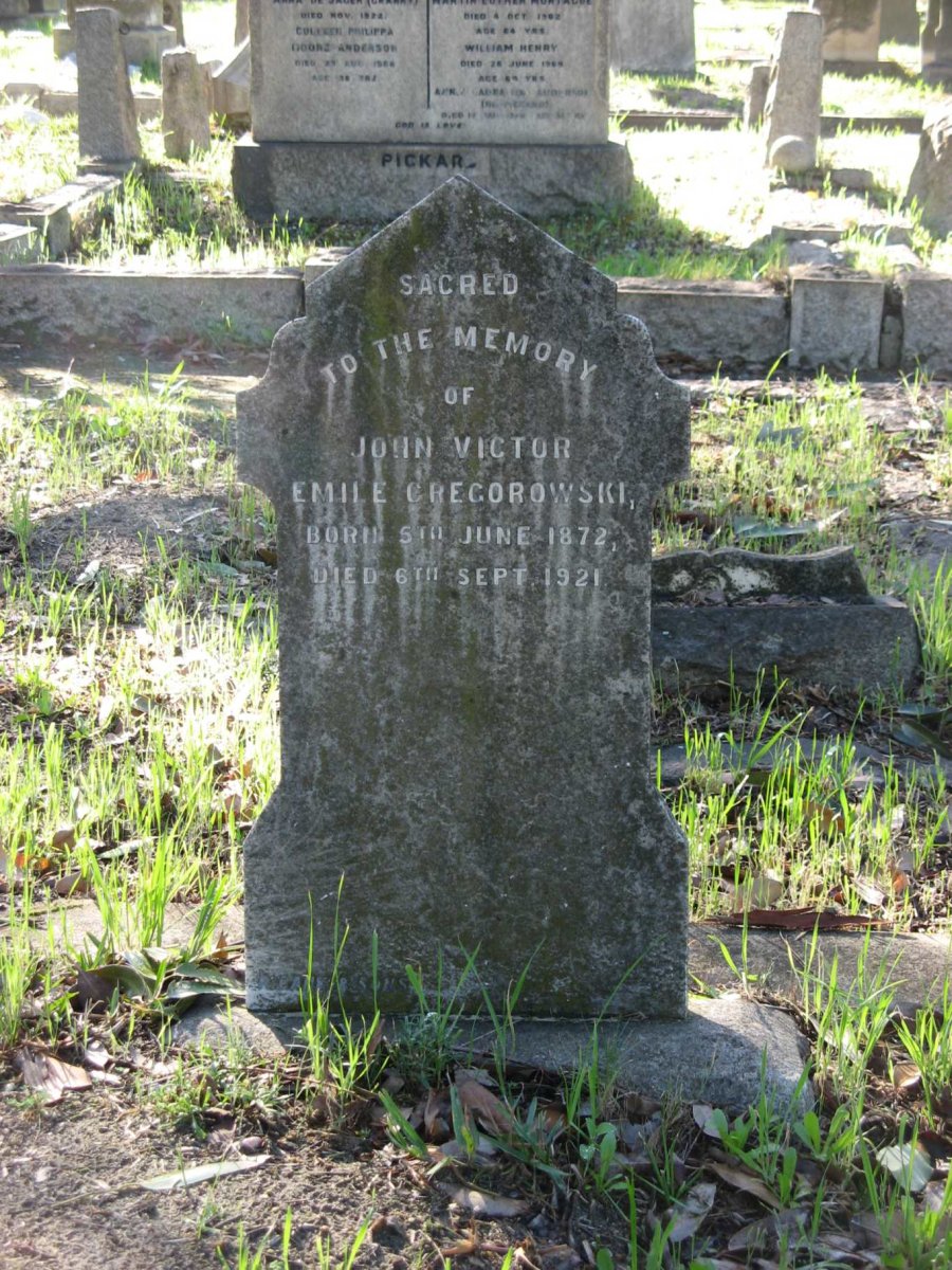 GREGOROWSKI John Victor Emile 1872-1921