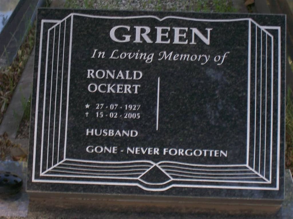 GREEN Ronald Ockert 1927-2005