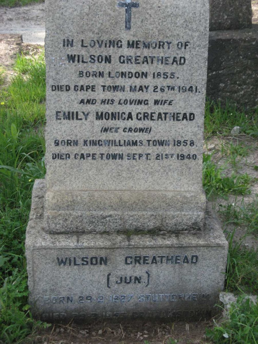 GREATHEAD Wilson 1855-1941 &amp; Emily Monica CROWE 1858-1940