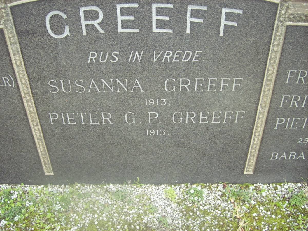 GREEFF Pieter G.P. -1913 &amp; Susanna -1913