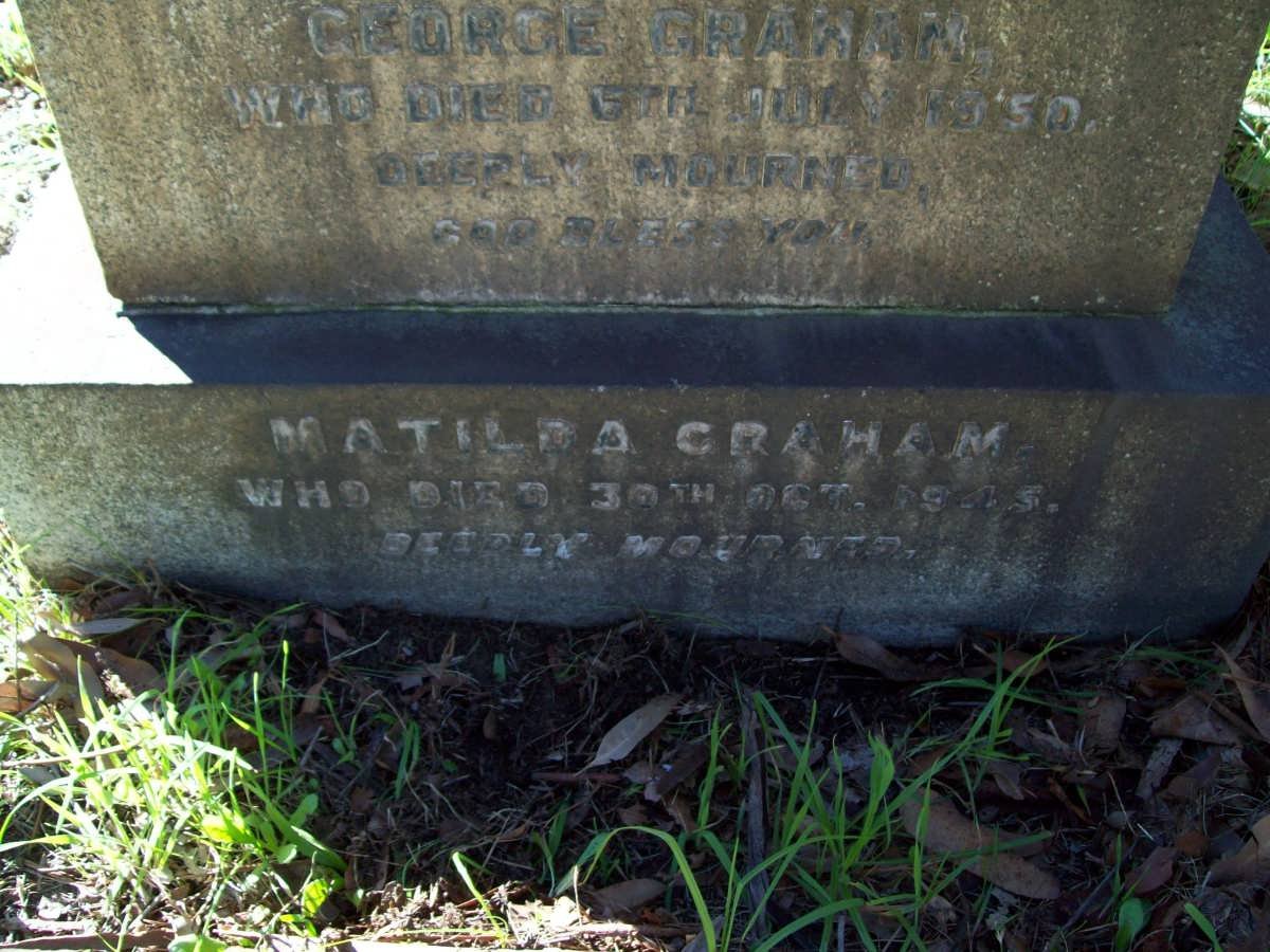 GRAHAM George -1950 :: GRAHAM Matilda -1945