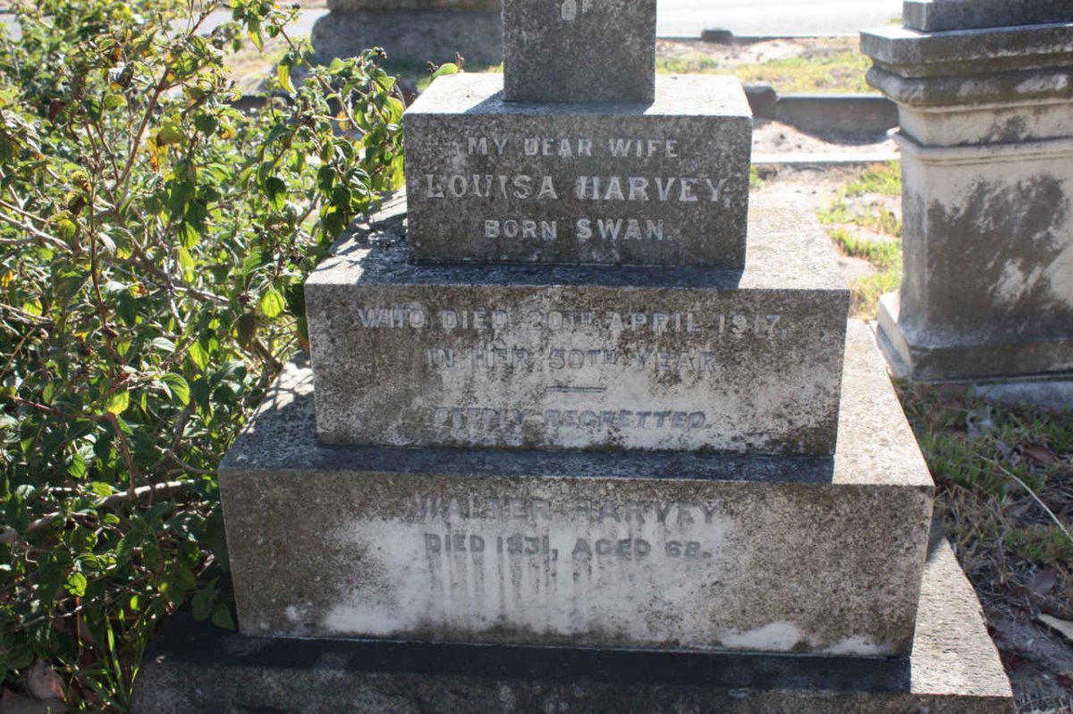 HARVEY Walter -1931 &amp; Louisa SWAN -1917