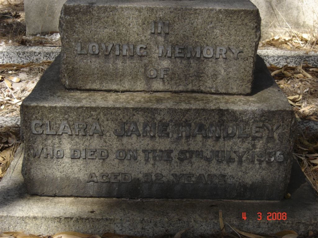 HANDLEY Clara Jane -1936