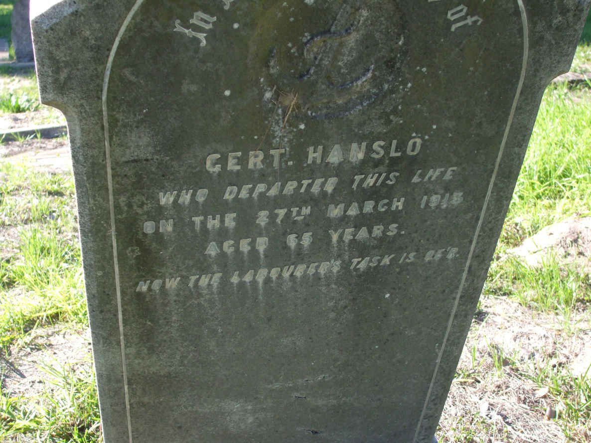 HANSLO  Gert  -1915 