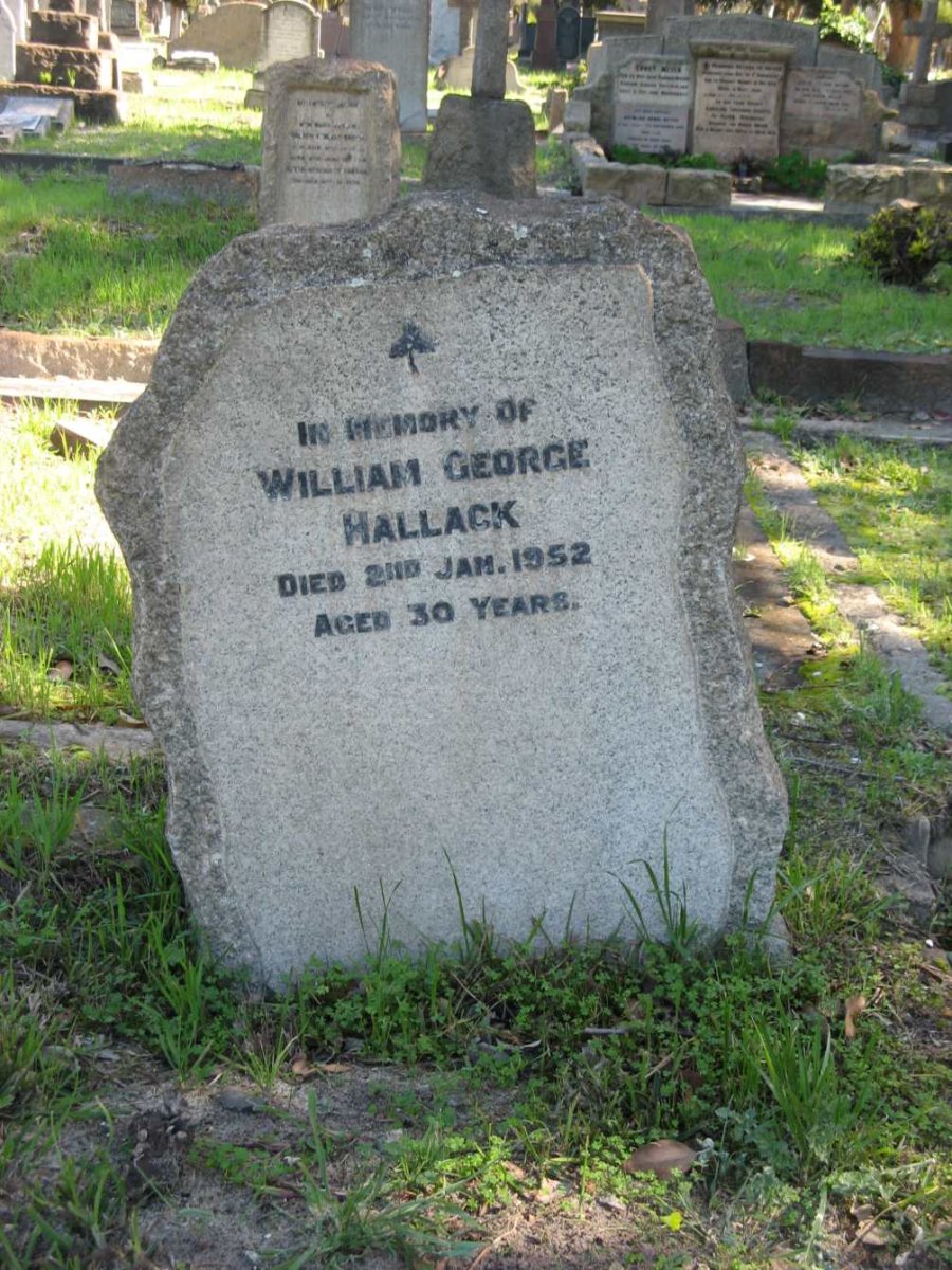 HALLACK William George -1952