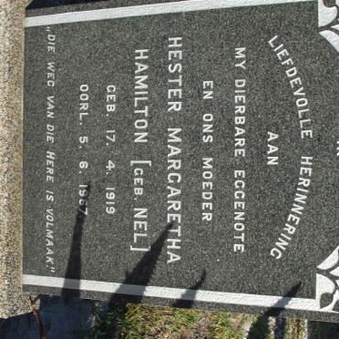 HAMILTON Hester Margaretha nee NEL 1919-1967