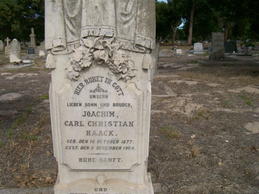 HAACK Joachim Carl Christian 1877-1904