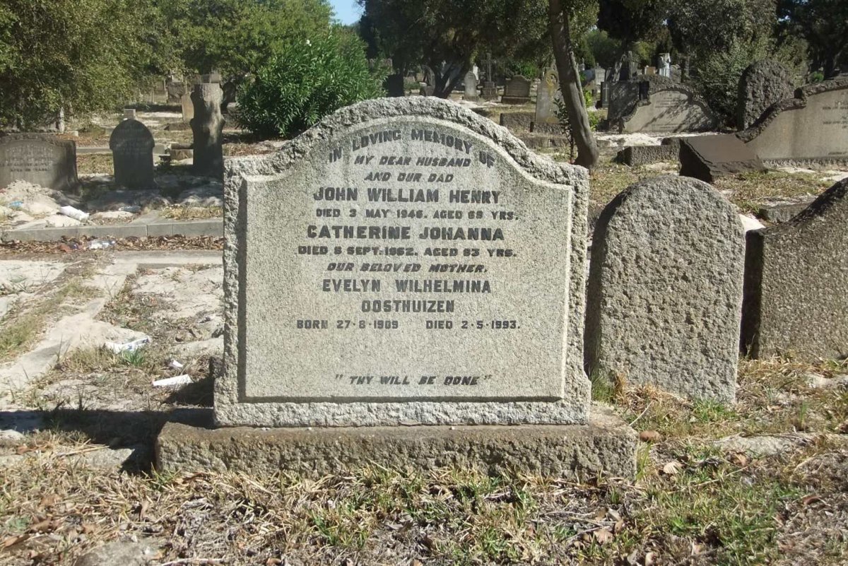 HENRY John William -1946 &amp; Catherine Johanna -1962 :: OOSTHUIZEN Evelyn Wilhelmina 1909-1993