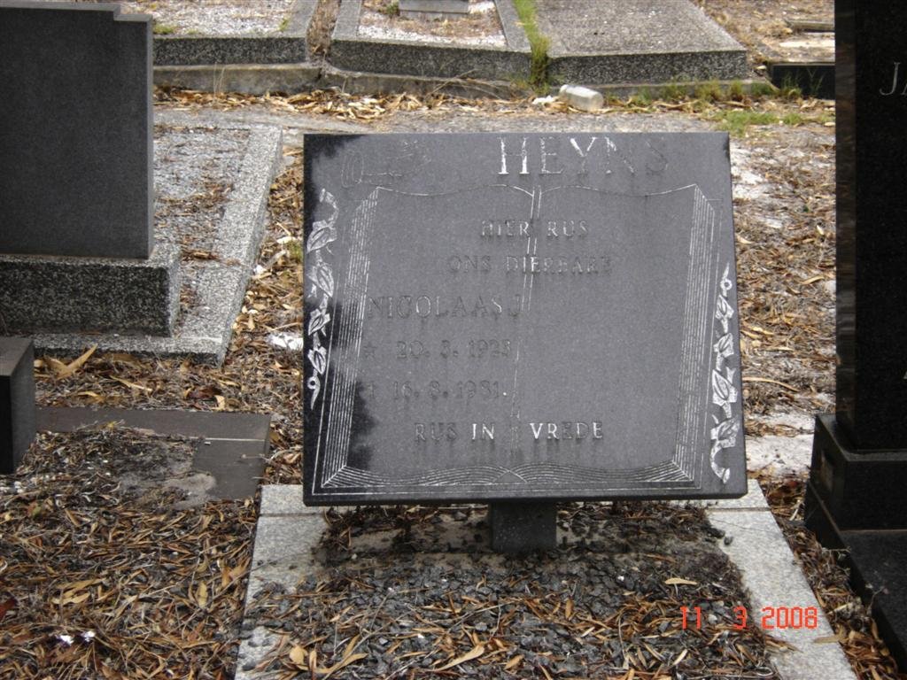 HEYNS Nicholaas J. 1923-1981