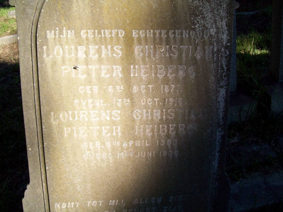 HEIBERG Lourens Christiaan Pieter 1877-1918 :: HEIBERG Lourens Christiaan Pieter 1903-1930