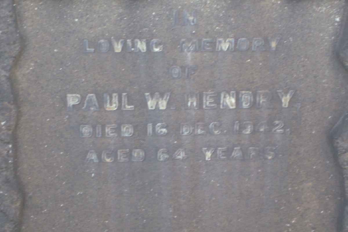 HENDRY Paul W. -1942