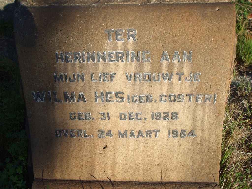 HES Wilma nee COSTER 1928-1954