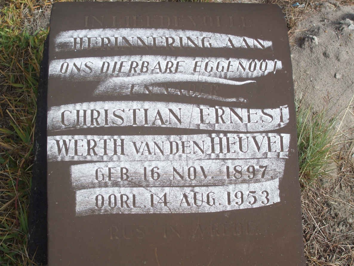 HEUVEL Christian Ernest Werth, van den 1897-1953