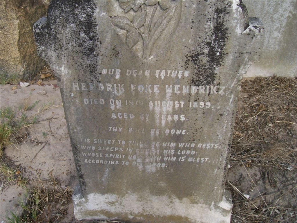 HENDRIKZ Hendrik Foke -1899