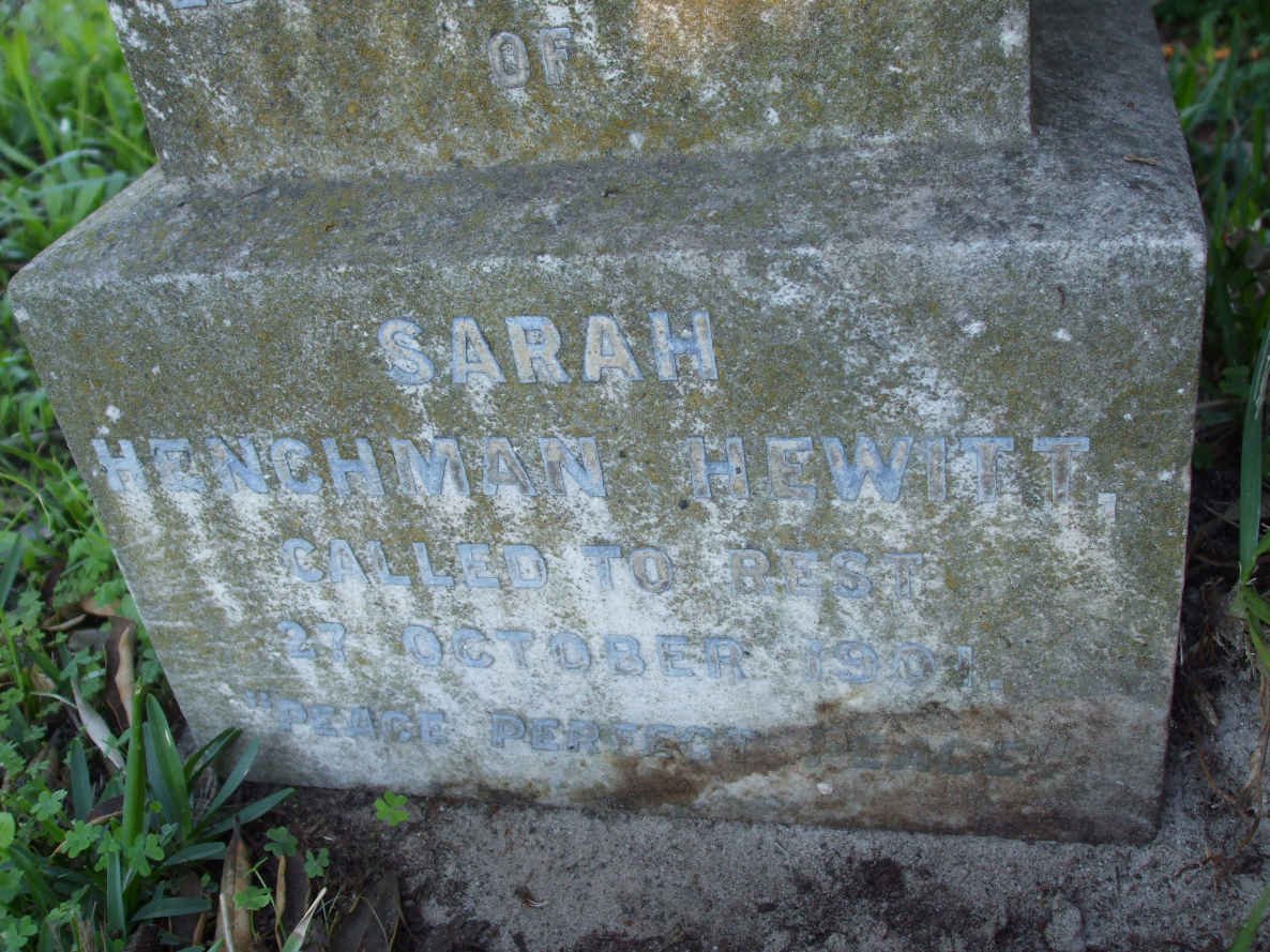 HEWITT Sarah Henchman -1901