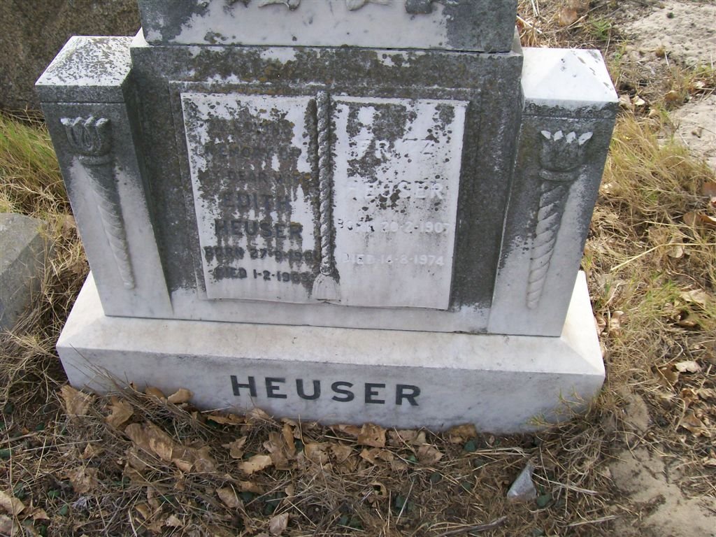 HEUSER Geritz 1907-1974 &amp; Edith 1902-1963