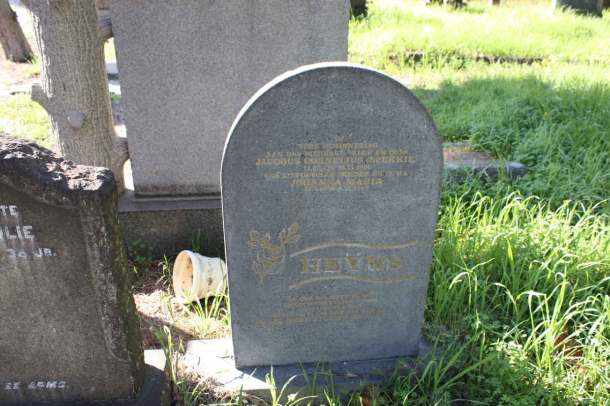 HEYNS Jacobus Cornelius 1894-1986 &amp; Johanna Maria 1896-1987 :: HEYNS Jacobus Cornelius 1929-1990