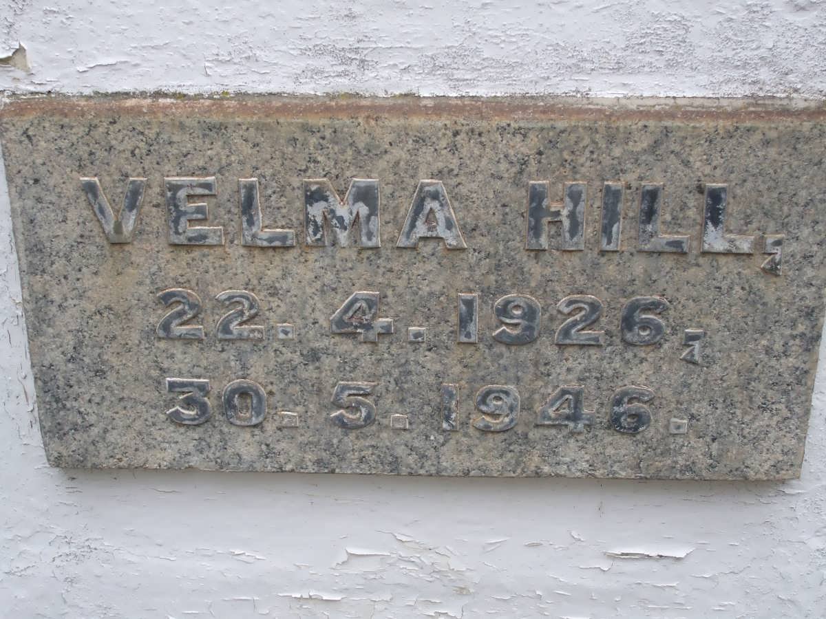 HILL Velma 1926-1946