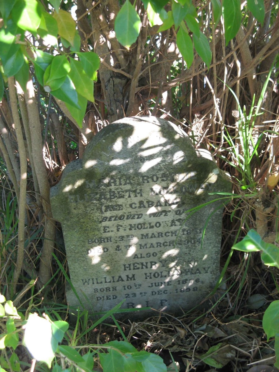 HOLLOWAY Maria Roselie Elizabeth nee CABANO 1851-1904 :: HOLLOWAY Henry William 1876-1898