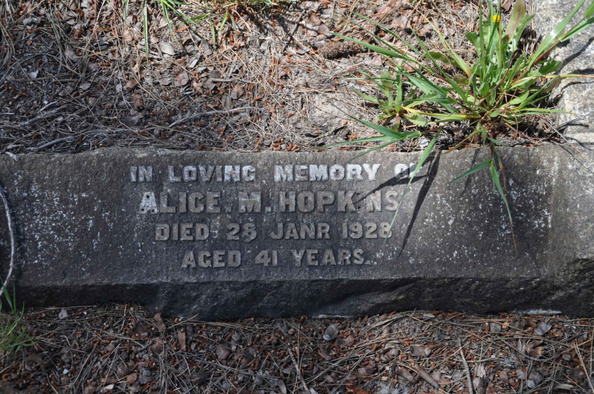 HOPKINS Alice M. -1928