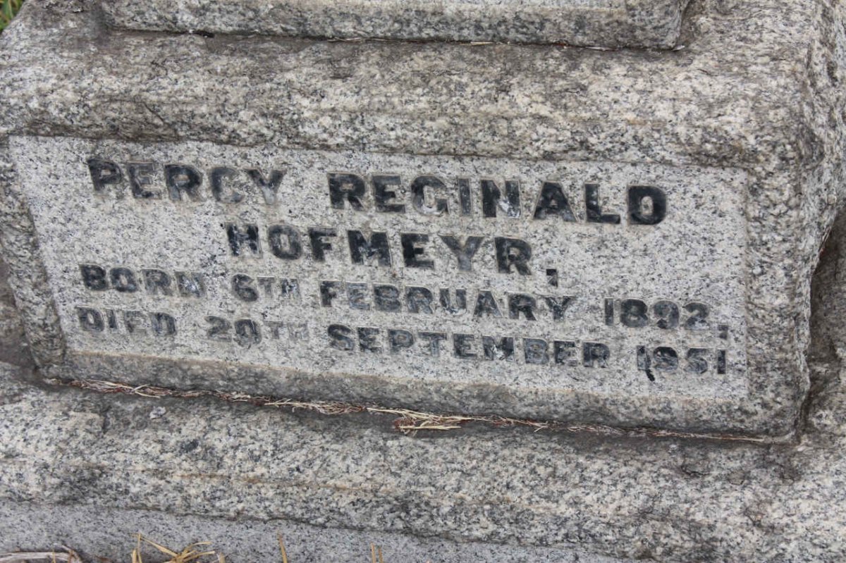 HOFMEYR Percy Reginald 1892-1951