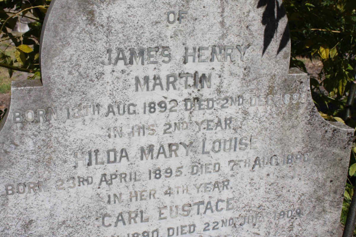 HOFFMANN James Henry Martin 1892-1893 :: HOFFMANN Hilda Mary Louise 1895-1898 :: HOFFMANN Carl Eustace 1890-1909