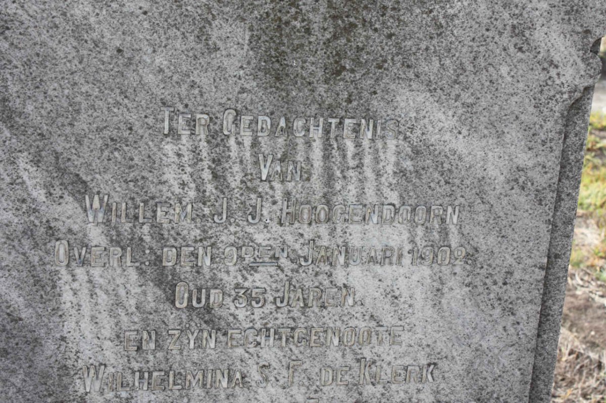 HOOGENDOORN Willem J.J. -1909