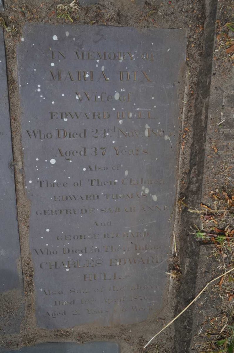 HULL Maria Dix -1865 :: HULL Edward Thomas :: HULL Gertrude Sarah Anne