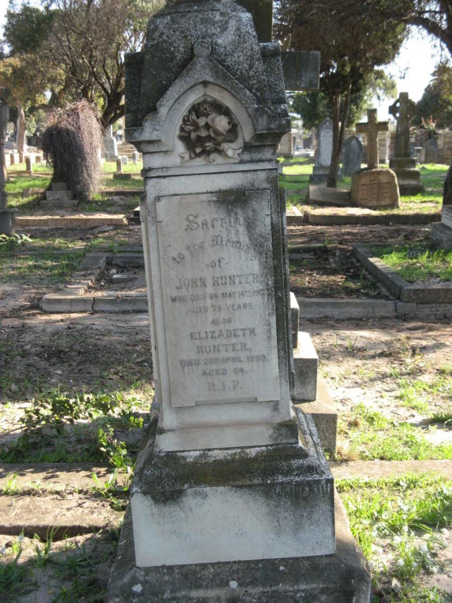 HUNTER John -190? &amp; Elizabeth -19?