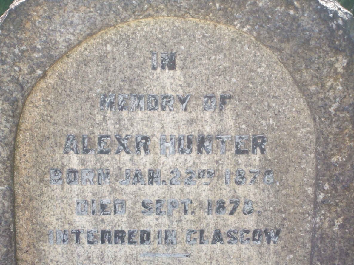 HUNTER Alexr. 1878-1878