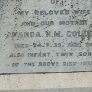 COLDER Amanda H.M. -1939 :: COLDER Infant son -1902 :: COLDER Infant son -1902