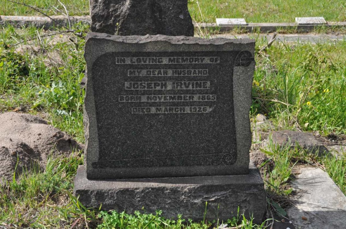 IRVINE Joseph 1865-1926