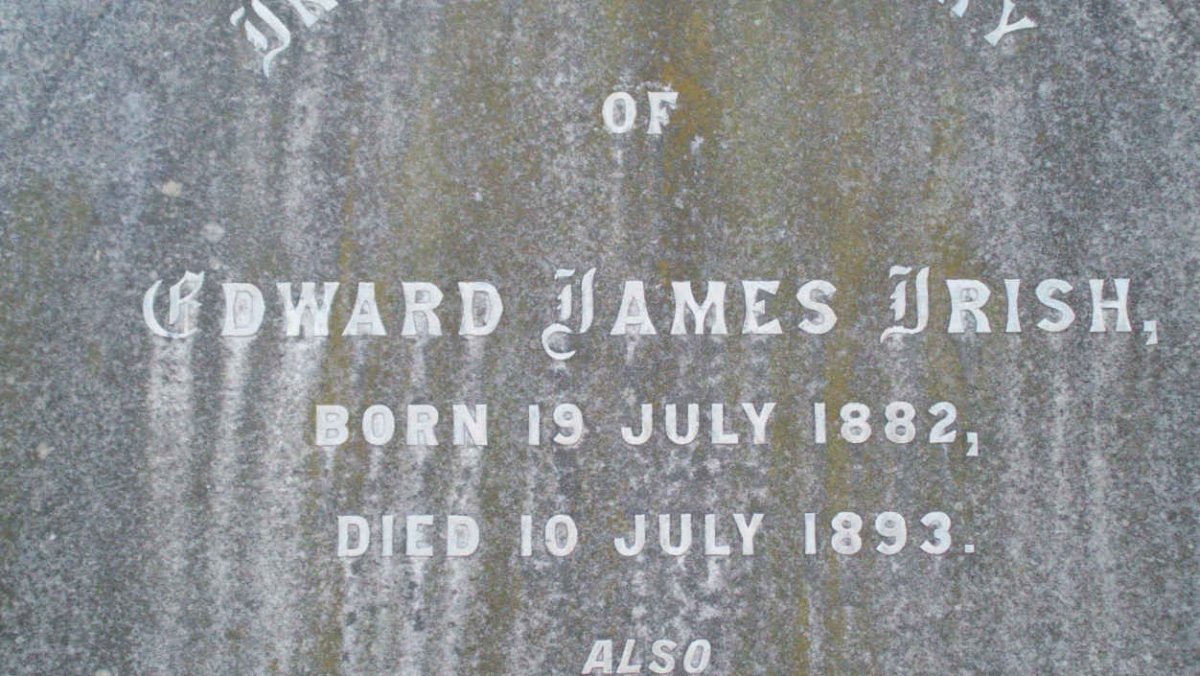 IRISH Edward James 1882-1893