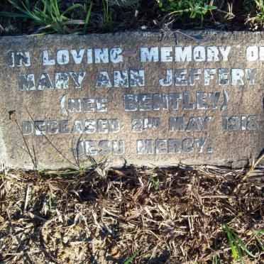 JEFFERY Mary Ann nee BENTLEY -1918