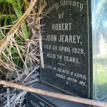 JEAREY Robert John -1929 &amp; Elizabeth Sophia Jane CANNON -1944