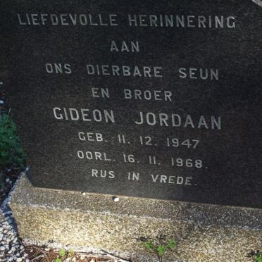 JORDAAN Gideon 1947-1968