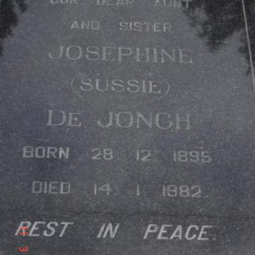 JONGH Josephine, de 1895-1982