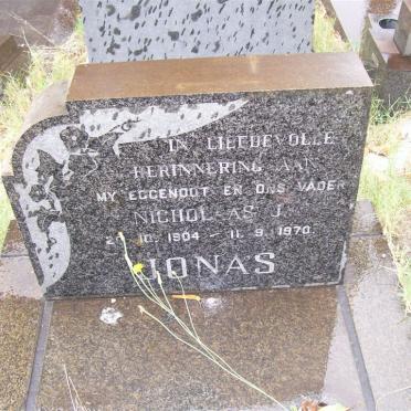 JONAS Nicholaas J. 1904-1970