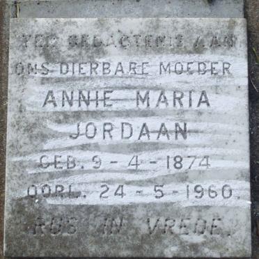 JORDAAN Annie Maria 1874-1960